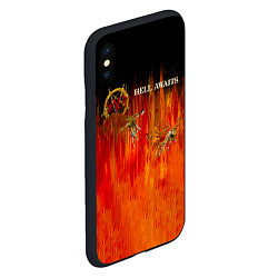 Чехол iPhone XS Max матовый Hell Awaits - Slayer, цвет: 3D-черный — фото 2