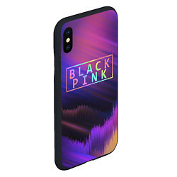 Чехол iPhone XS Max матовый BLACKPINK COLORS, цвет: 3D-черный — фото 2