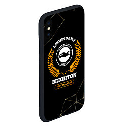 Чехол iPhone XS Max матовый Лого Brighton и надпись Legendary Football Club на, цвет: 3D-черный — фото 2
