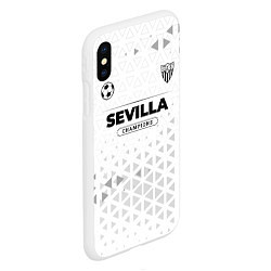 Чехол iPhone XS Max матовый Sevilla Champions Униформа, цвет: 3D-белый — фото 2