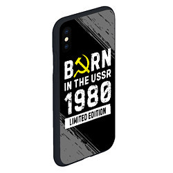 Чехол iPhone XS Max матовый Born In The USSR 1980 year Limited Edition, цвет: 3D-черный — фото 2