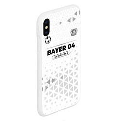 Чехол iPhone XS Max матовый Bayer 04 Champions Униформа, цвет: 3D-белый — фото 2