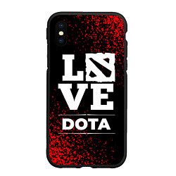 Чехол iPhone XS Max матовый Dota Love Классика, цвет: 3D-черный