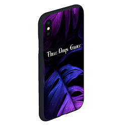 Чехол iPhone XS Max матовый Three Days Grace Neon Monstera, цвет: 3D-черный — фото 2