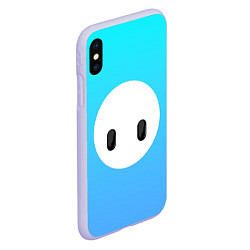 Чехол iPhone XS Max матовый Fall Guy blue, цвет: 3D-светло-сиреневый — фото 2