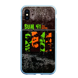 Чехол iPhone XS Max матовый Still Waiting - Sum 41, цвет: 3D-голубой