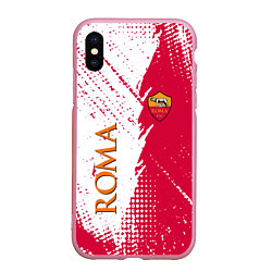 Чехол iPhone XS Max матовый Roma краска, цвет: 3D-розовый