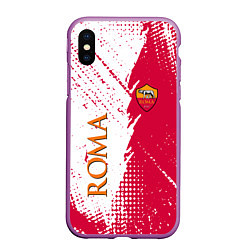 Чехол iPhone XS Max матовый Roma краска, цвет: 3D-фиолетовый