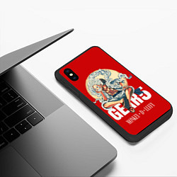 Чехол iPhone XS Max матовый ЛУФФИ 5 ГИР ONE PIECE На луне, цвет: 3D-черный — фото 2