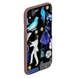 Чехол iPhone XS Max матовый Underground pattern Fashion 2077, цвет: 3D-коричневый — фото 2
