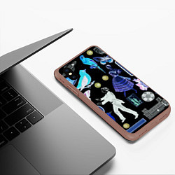Чехол iPhone XS Max матовый Underground pattern Fashion 2077, цвет: 3D-коричневый — фото 2