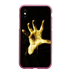 Чехол iPhone XS Max матовый System of a Down дебютный альбом, цвет: 3D-малиновый