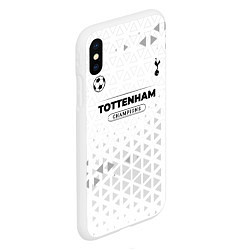 Чехол iPhone XS Max матовый Tottenham Champions Униформа, цвет: 3D-белый — фото 2