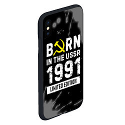 Чехол iPhone XS Max матовый Born In The USSR 1991 year Limited Edition, цвет: 3D-черный — фото 2