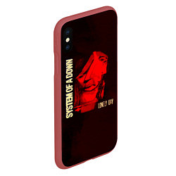 Чехол iPhone XS Max матовый Lonely Day EP - System of a Down, цвет: 3D-красный — фото 2