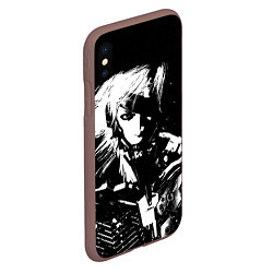 Чехол iPhone XS Max матовый METAL GEAR RISING - ЧБ ГЕРОЙ, цвет: 3D-коричневый — фото 2