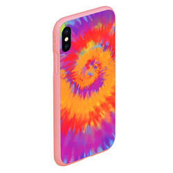 Чехол iPhone XS Max матовый Тай дай в радуге, цвет: 3D-баблгам — фото 2