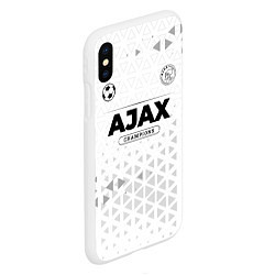 Чехол iPhone XS Max матовый Ajax Champions Униформа, цвет: 3D-белый — фото 2