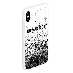 Чехол iPhone XS Max матовый No Mans Sky Glitch на светлом фоне, цвет: 3D-белый — фото 2