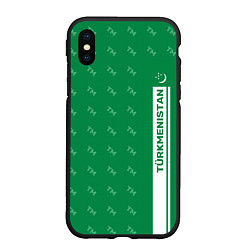 Чехол iPhone XS Max матовый Turkmenistan TM Турменистан