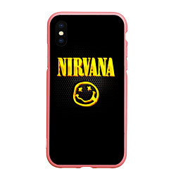 Чехол iPhone XS Max матовый NIRVANA соты, цвет: 3D-баблгам