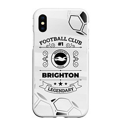 Чехол iPhone XS Max матовый Brighton Football Club Number 1 Legendary, цвет: 3D-белый