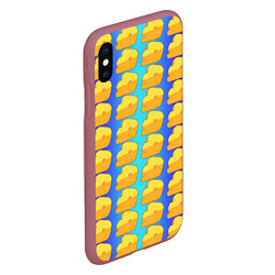 Чехол iPhone XS Max матовый Сыр сыр сыр, цвет: 3D-малиновый — фото 2