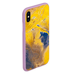 Чехол iPhone XS Max матовый Пожар Красок, цвет: 3D-сиреневый — фото 2