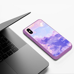 Чехол iPhone XS Max матовый Муссон Красок, цвет: 3D-фиолетовый — фото 2