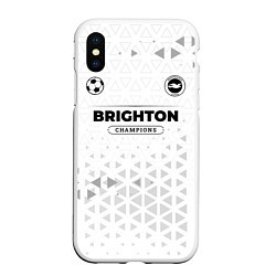Чехол iPhone XS Max матовый Brighton Champions Униформа, цвет: 3D-белый