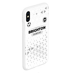 Чехол iPhone XS Max матовый Brighton Champions Униформа, цвет: 3D-белый — фото 2