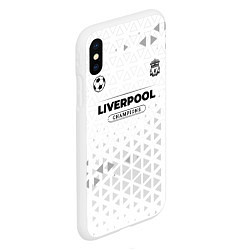 Чехол iPhone XS Max матовый Liverpool Champions Униформа, цвет: 3D-белый — фото 2