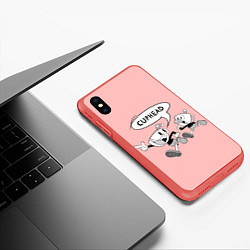 Чехол iPhone XS Max матовый Персонажи Сuphead, цвет: 3D-красный — фото 2