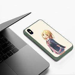 Чехол iPhone XS Max матовый Ироха Ишики OreGairu, цвет: 3D-темно-зеленый — фото 2