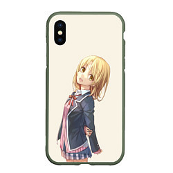 Чехол iPhone XS Max матовый Ироха Ишики OreGairu, цвет: 3D-темно-зеленый