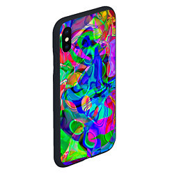 Чехол iPhone XS Max матовый REFRACTION OF COLORS, цвет: 3D-черный — фото 2