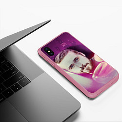Чехол iPhone XS Max матовый Райан Гослинг - Зубочистку?, цвет: 3D-малиновый — фото 2