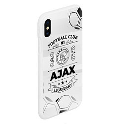 Чехол iPhone XS Max матовый Ajax Football Club Number 1 Legendary, цвет: 3D-белый — фото 2