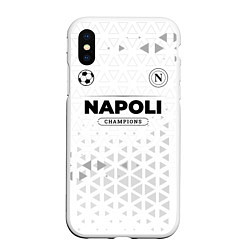 Чехол iPhone XS Max матовый Napoli Champions Униформа, цвет: 3D-белый
