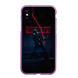 Чехол iPhone XS Max матовый EDDIE MUNSON STRANGER THINGS, цвет: 3D-фиолетовый