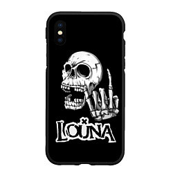 Чехол iPhone XS Max матовый Louna череп