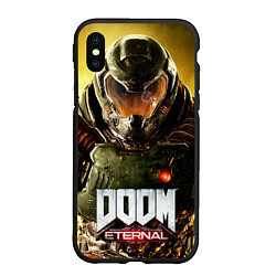 Чехол iPhone XS Max матовый Doomguy, цвет: 3D-черный