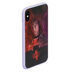 Чехол iPhone XS Max матовый EDDIE MUNSON STRANGER THINGS 4, цвет: 3D-светло-сиреневый — фото 2