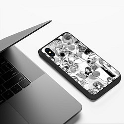 Чехол iPhone XS Max матовый Команда мечты паттерн, цвет: 3D-черный — фото 2