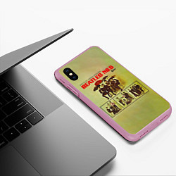 Чехол iPhone XS Max матовый Beatles N0 5, цвет: 3D-розовый — фото 2