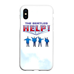 Чехол iPhone XS Max матовый The Beatles Help!, цвет: 3D-белый