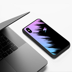 Чехол iPhone XS Max матовый Хвост феи - neon, цвет: 3D-черный — фото 2