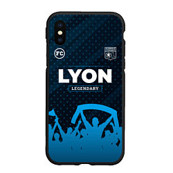 Чехол iPhone XS Max матовый Lyon Legendary Форма фанатов, цвет: 3D-черный