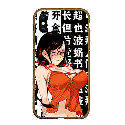 Чехол iPhone XS Max матовый Цубаса Ханэкава - monogatari series, цвет: 3D-коричневый