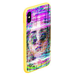 Чехол iPhone XS Max матовый Девушка в круглых очках, цвет: 3D-желтый — фото 2